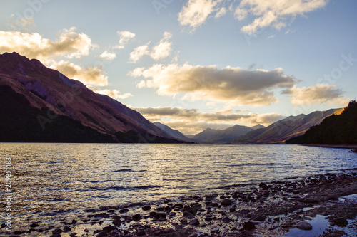 Southland, NEW ZEALAND - May 3, 2016: North Mavora Lake,Fiordland National Park, New Zealand. photo