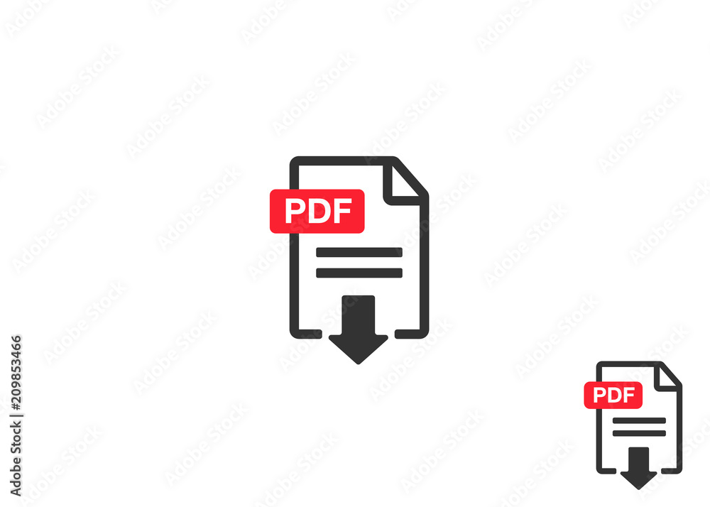 PDF file download icon. Document text, symbol web. Document icon set PDF file download icon. Document text, symbol web. Document icon set