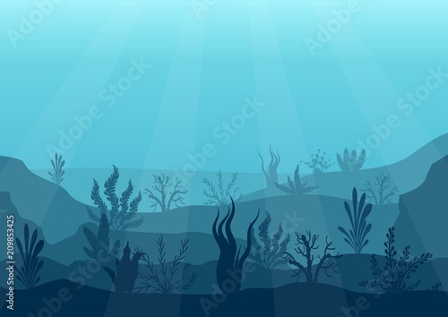 Photo Underwater ocean scene