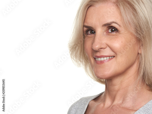 close up portrait of senior woman
