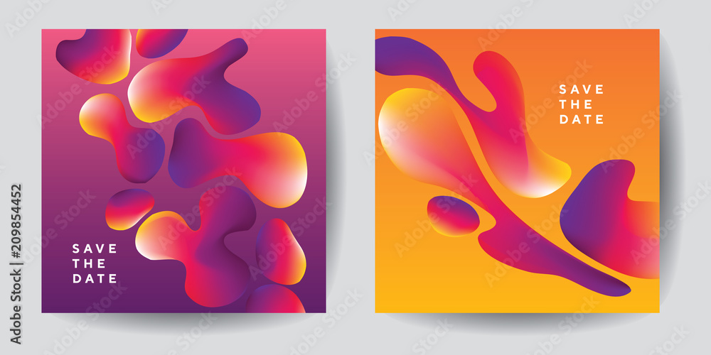 abstract fluid shapes vector design. i
