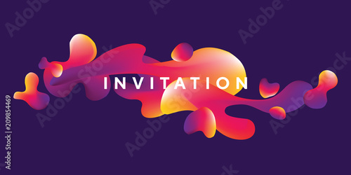 abstract fluid shapes vector design. i