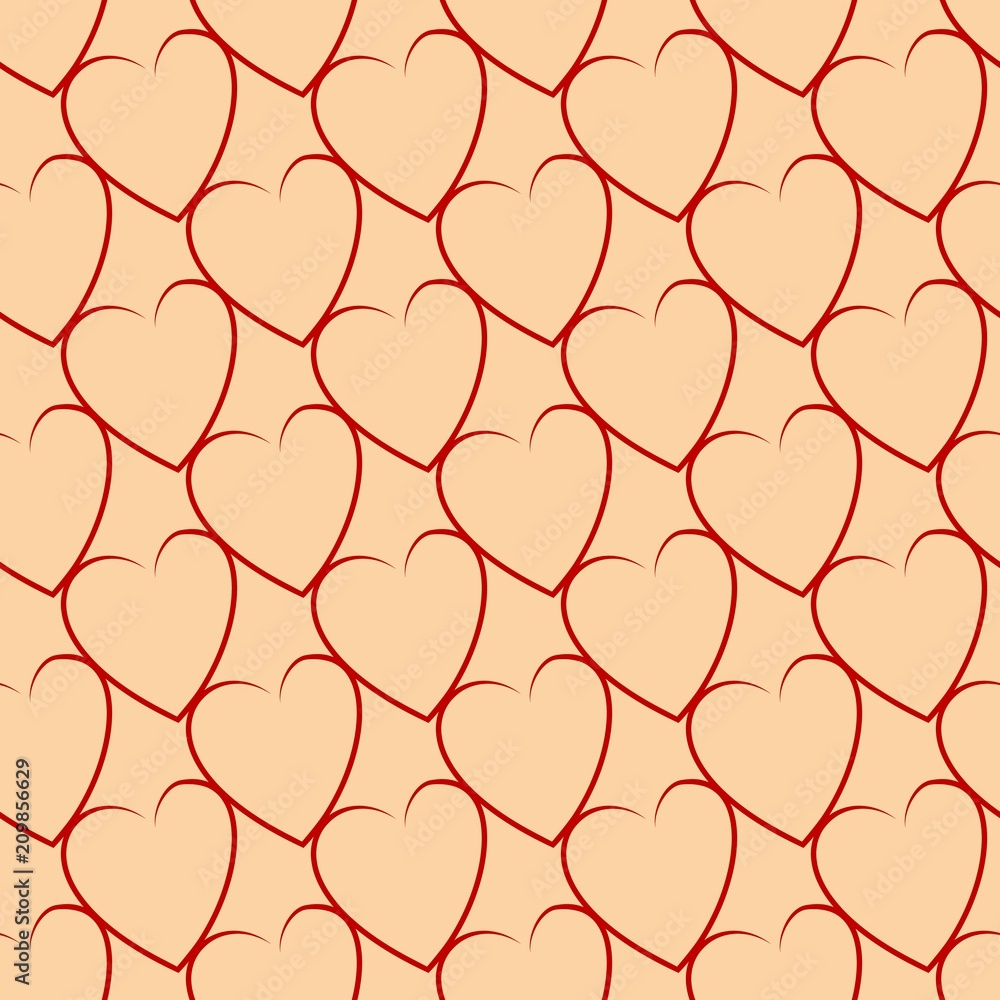 Fototapeta premium Heart seamless pattern