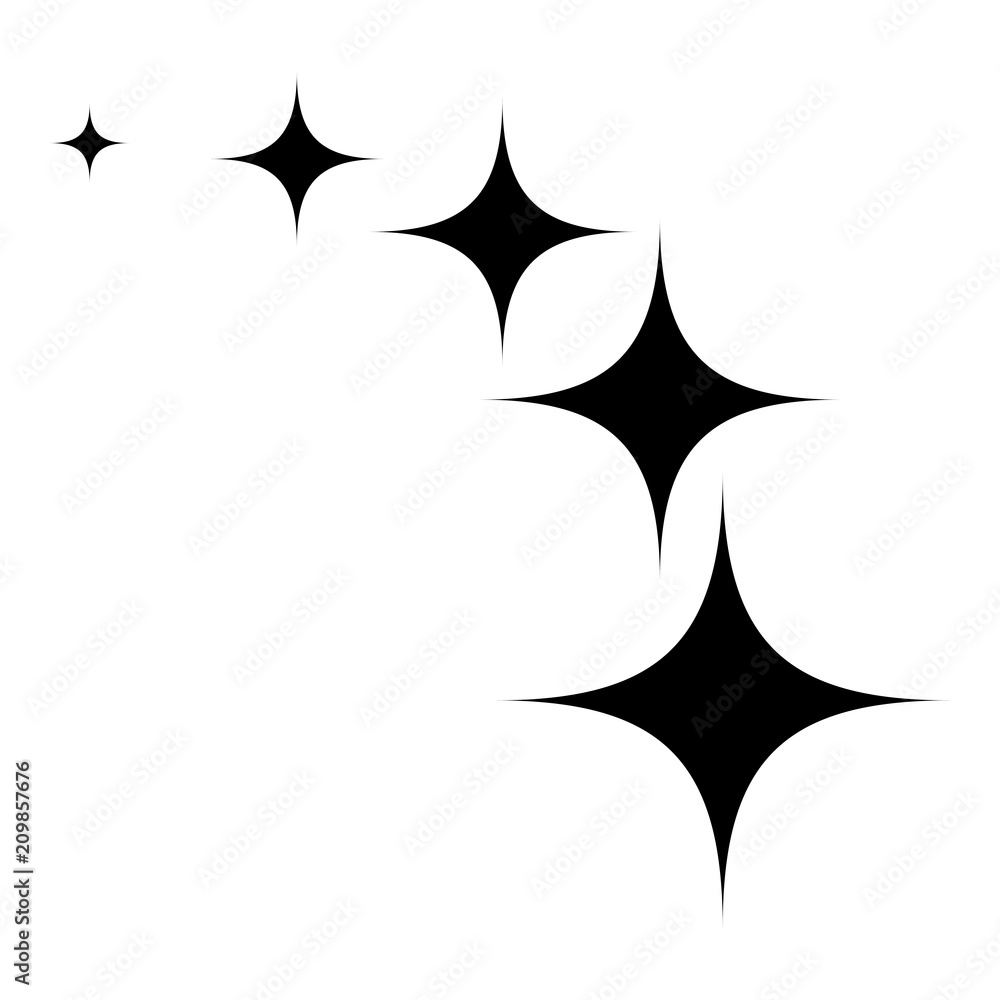 Stars on track five items icon black color illustration flat style simple image Stars on track five items icon black color illustration flat style simple image