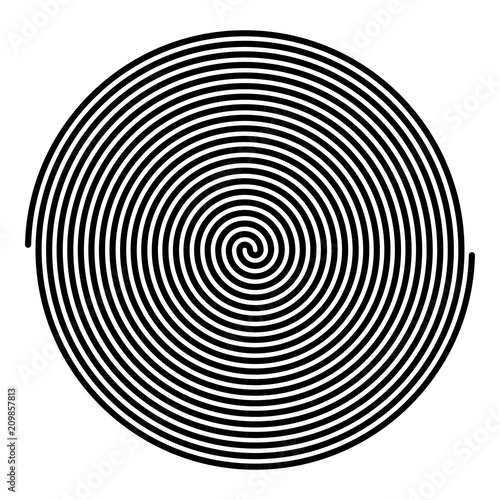 Spiral icon black color illustration flat style simple image