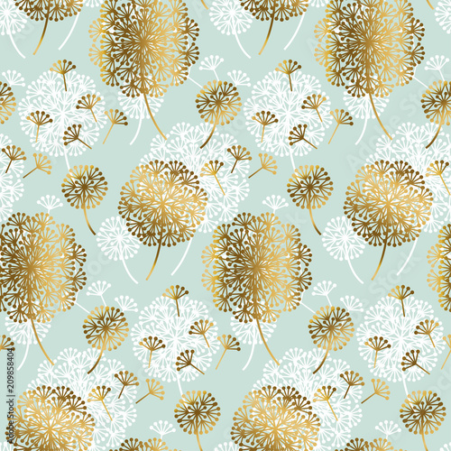 Turquoise and gold dandelio...