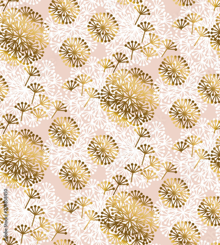 Rose gold concept dandelion...