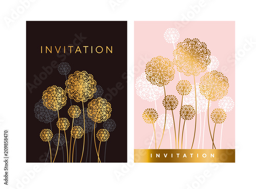 Abstract white and gold sum...