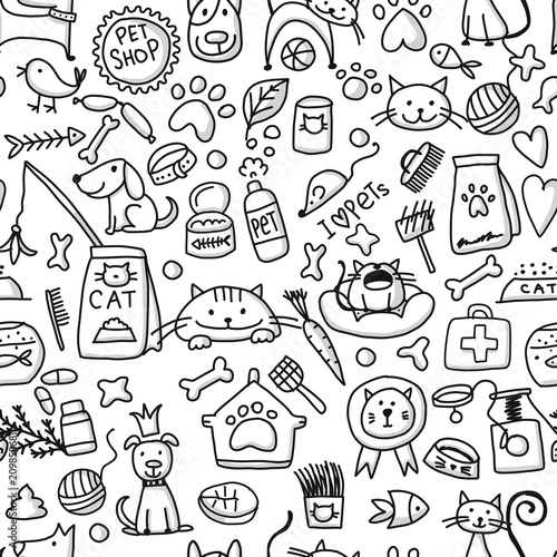 Pet shop background for your design