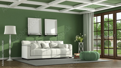 Fotografía Green classic living room