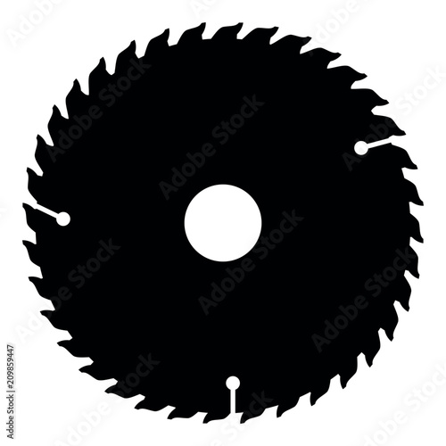 Circular disk icon black color illustration flat style simple image
