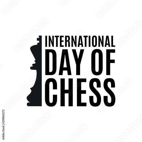 20th of July - international day of chess concept. beginning of a chess game on the old Board