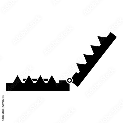 Trap icon black color illustration flat style simple image
