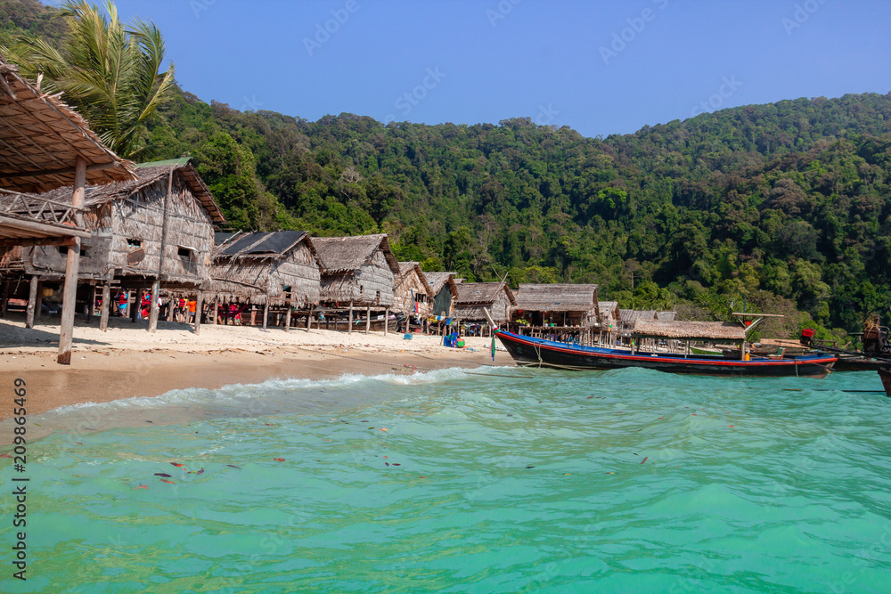 Morgan Village Located on Mu Ko Surin islands, Mu ko Surin National Park,  Phang Nga Thailand Photos | Adobe Stock