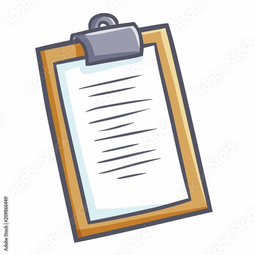 Cute and funny woody brown writing pad - vector.