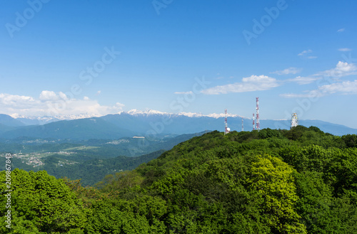 View from the observation deck of mount Ahun Sochi