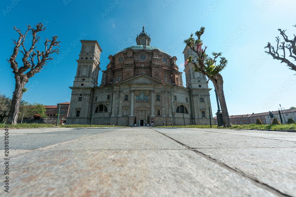 Obraz premium Sanctuary of Vicoforte, Cuneo (Italy). The sanctuary has the largest elliptical dome in the world