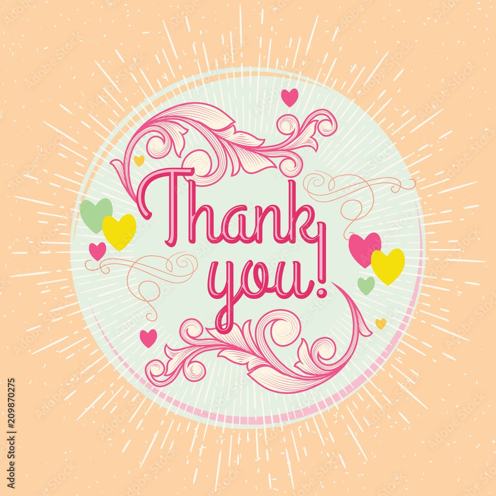 Thank you colorful card Thank you colorful card