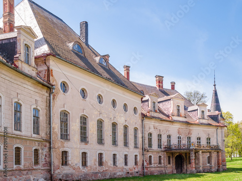 View of the palace in Bozkow, Poland, Europe