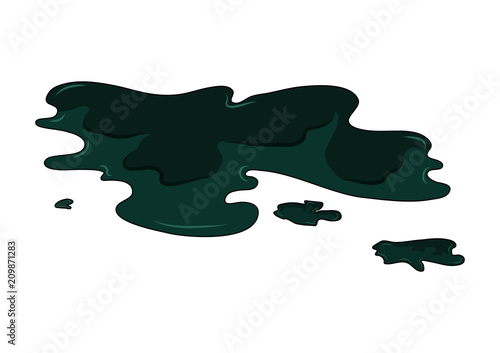 Oil puddle simple vector design isolated on white