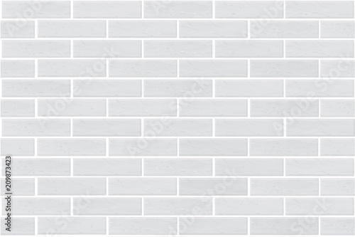 Vector seamless white brick wall.