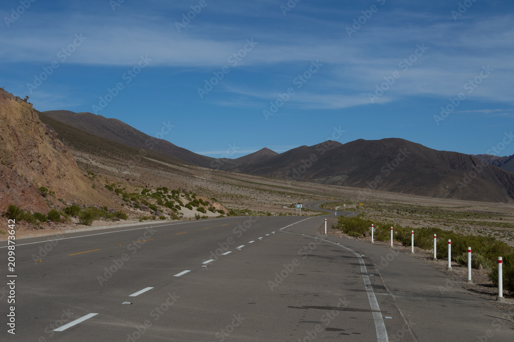 beautiful road between mountains