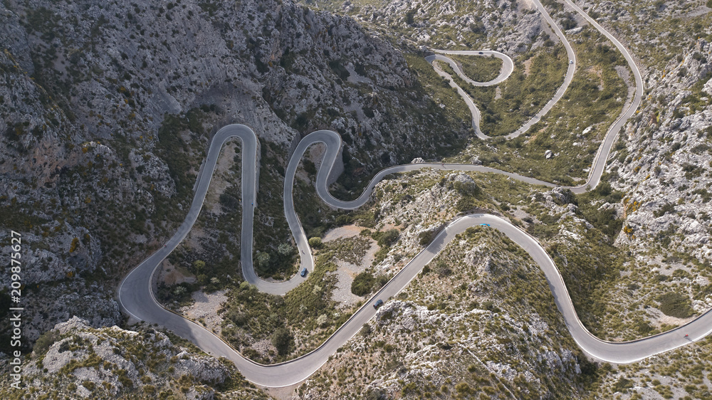 coastal road with many curves