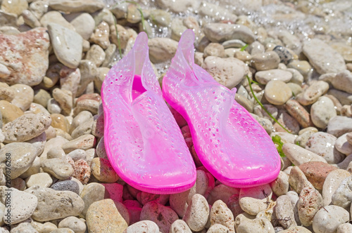 plastic snorkeling shoes