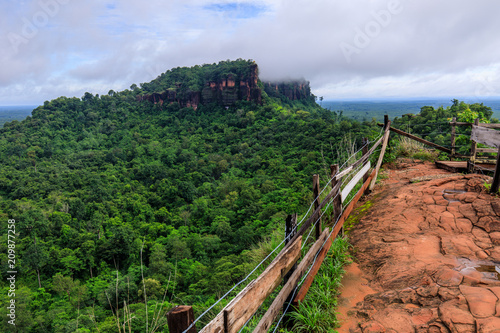 Landscape of Phu- Toek, the mountain of faith in  Buengkan province, Thailand. photo