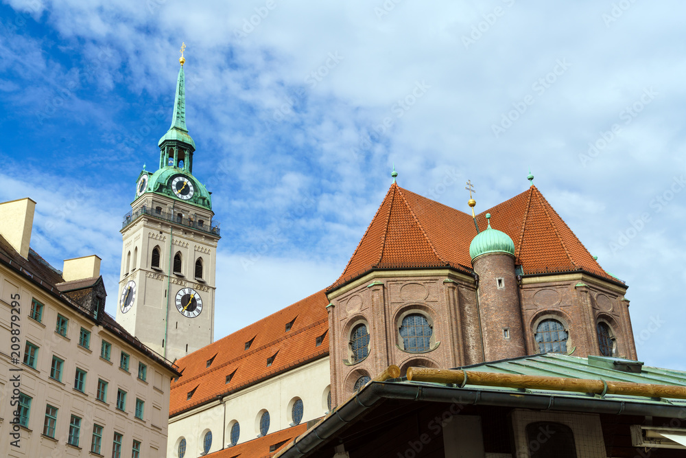 St Peter's Church gothic cathedral, Munich, Bavaria