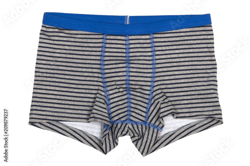 striped boxers for boys isolated on white