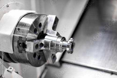 Steel metal automotive parts cutting machine process by CNC lathe