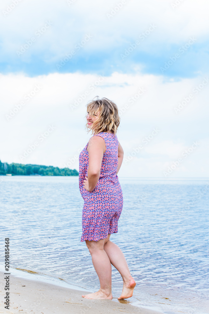 Plus size american sweet woman at city, enjoy the life, walk at nature. Life of people with overweight Plus size american sweet woman at city, enjoy the life, walk at nature. Life of people with overweight