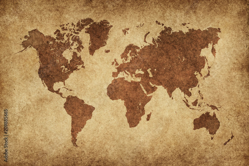 vintage-mapa-swiata-z-papieru
