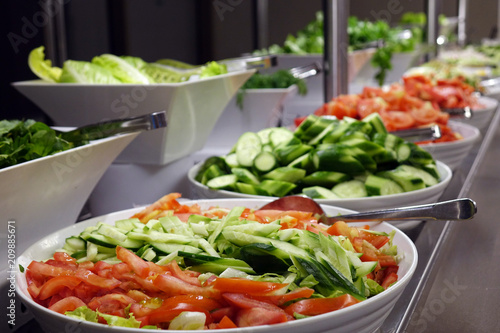 Vegetables on the buffet. assortment