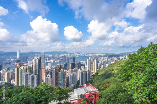 Photography city skyline in hongkong china
