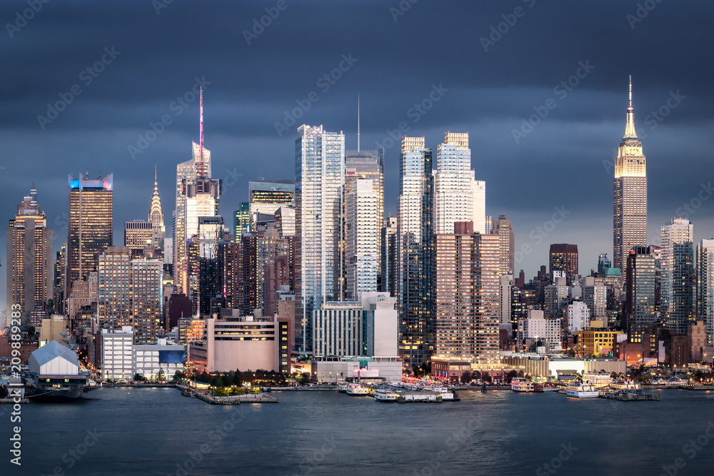 Manhattan skyline in New York City, USA - obrazy, fototapety, plakaty 