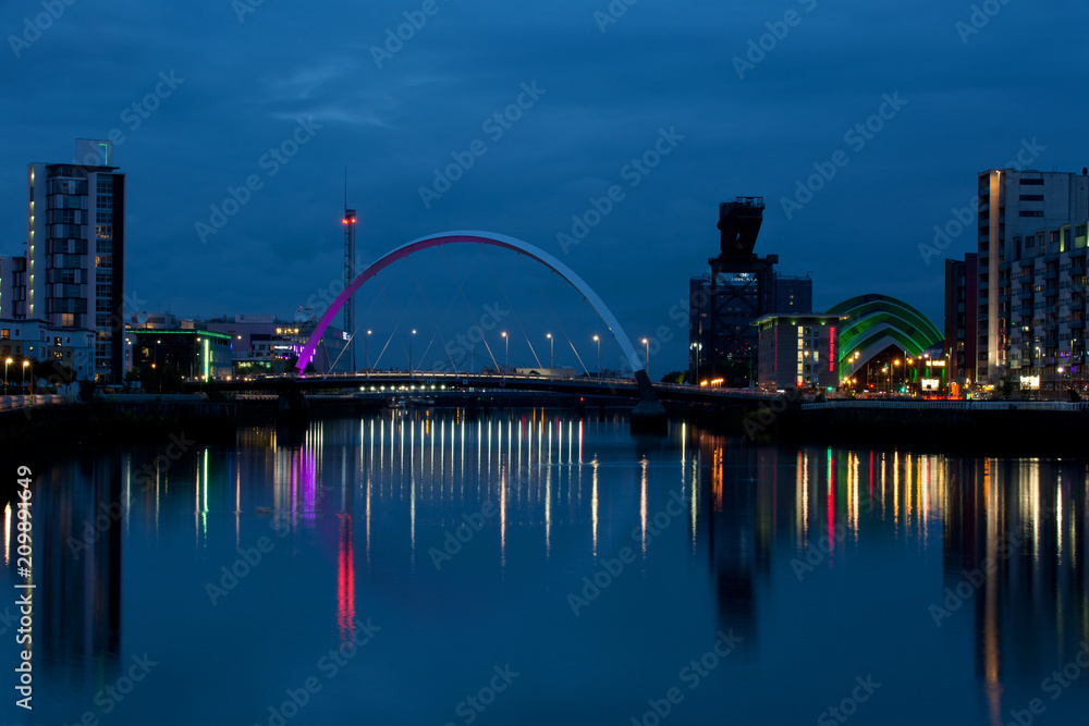 Clyde arc at night, Glasgow, United Kingdom Clyde arc at night, Glasgow, United Kingdom