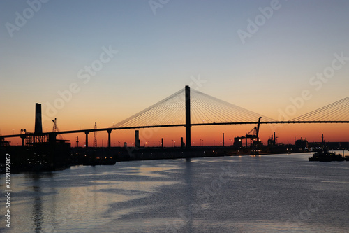 Savannah Bridge at Sunset