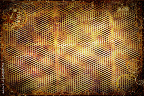 Steampunk  steel Background