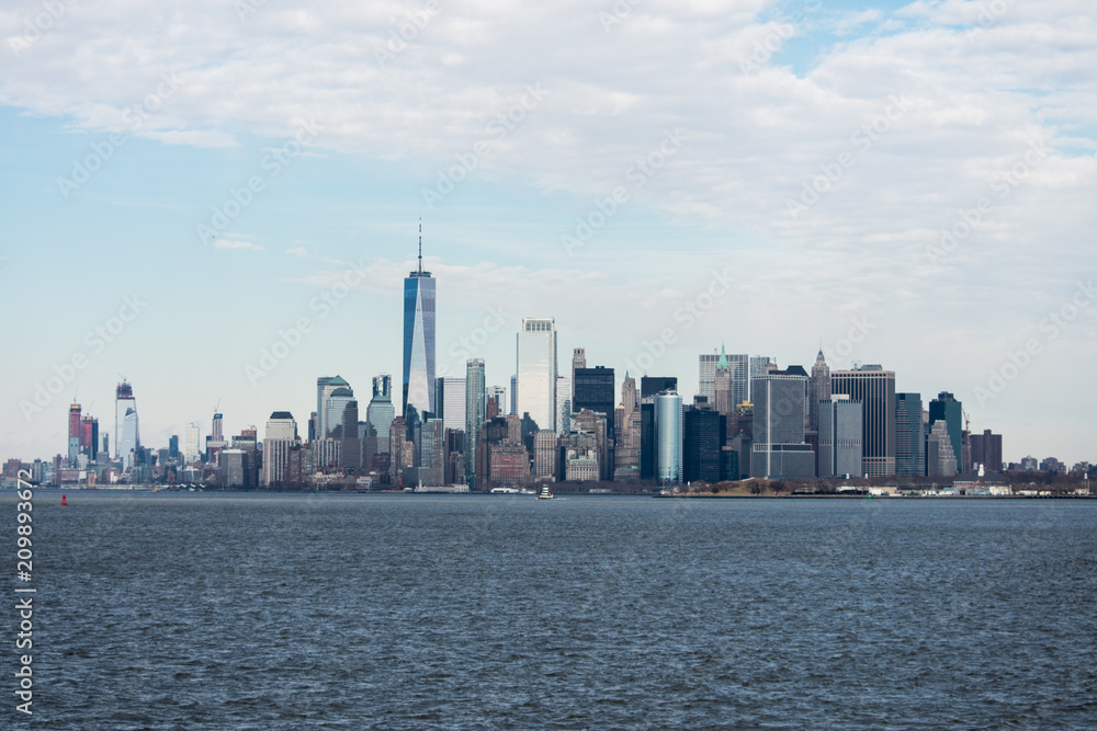 New York City Skyline over the waterfront