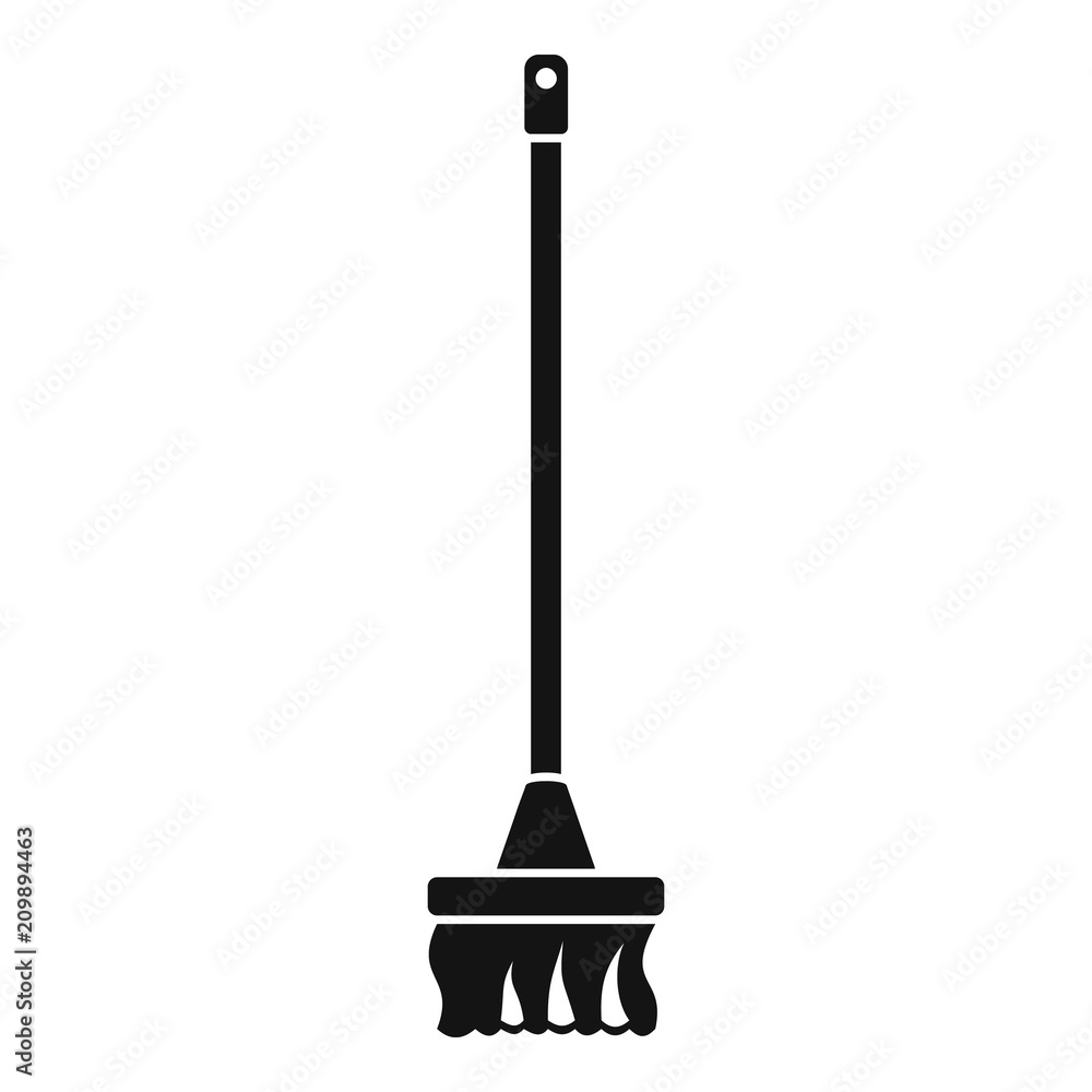 Cleaning mop icon. Simple illustration of cleaning mop vector icon for web design isolated on white background Cleaning mop icon. Simple illustration of cleaning mop vector icon for web design isolated on white background