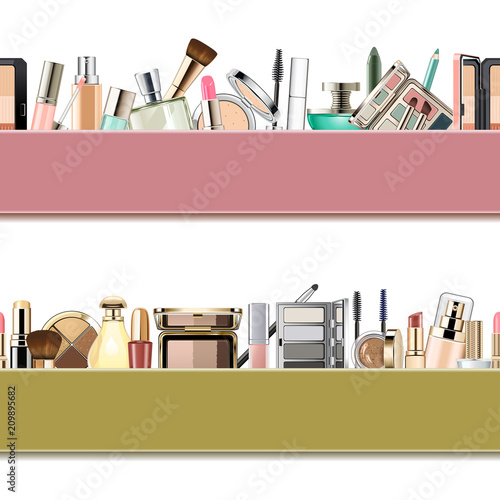 Vector Makeup Cosmetics Border