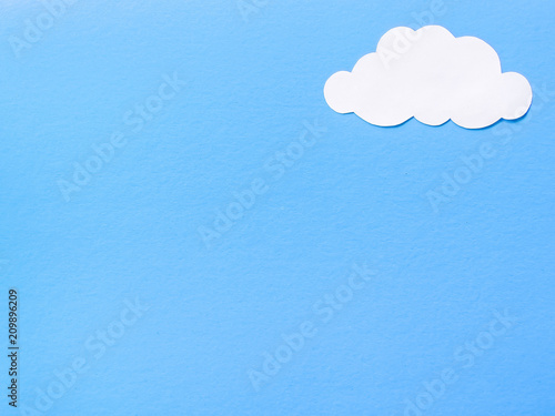 Beautiful air paper clouds on a blue background