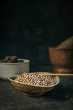 Spice on rustic background