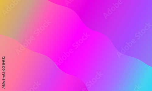 Colorful geometric background. Vibrant gradient. Wavy pattern. Fluid shapes composition. Minimal design. Vector illustration