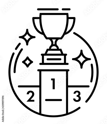 Trophy Cup in circle