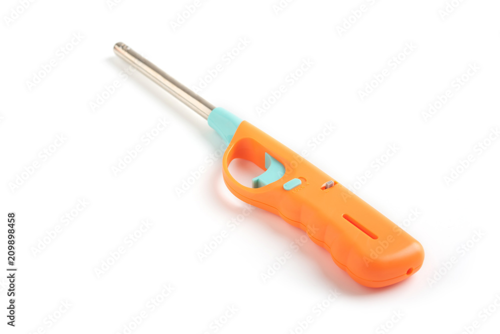 Gas lighter gun for gas-stove on a white background