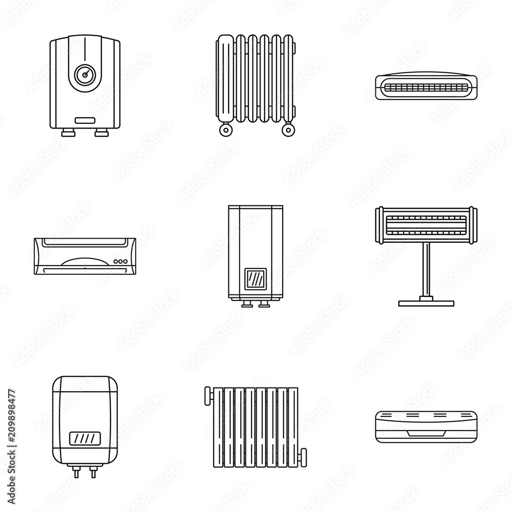 Bathroom icons set. Outline set of 9 bathroom vector icons for web isolated on white background Bathroom icons set. Outline set of 9 bathroom vector icons for web isolated on white background