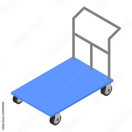 Load cart icon. Isometric of load cart vector icon for web design isolated on white background